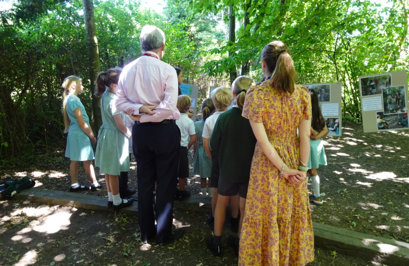 Visiting the nature reserve at Bentley Primary School