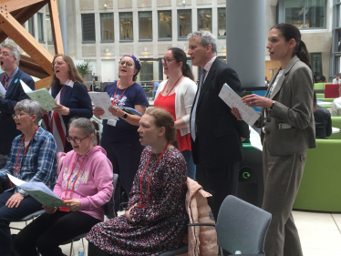 Damian with the dementia choir