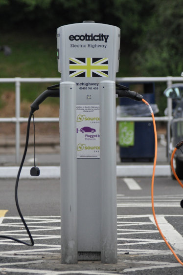 Pixabay image of a charging point in the midlands